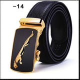 Two-layer leather belt business men's smooth automatic buckle leather belt - Heritage cosmetics and beauty care