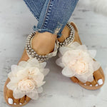 Flat flower sandals - Heritage cosmetics and beauty care