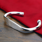 Fashionable Simple Glossy Bracelet 925 Silver Plated Men And Women Couple Bracelets - Heritage cosmetics and beauty care