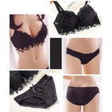 Sexy lace gathered bra set - Heritage cosmetics and beauty care