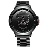 3D Black Watch Pirate Skull Style Quartz Men Watches Brand Men Military steel Men Sports Watch Waterproof Relogio Masculino - Heritage cosmetics and beauty care