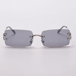 Trimmed light-colored sunglasses - Heritage cosmetics and beauty care