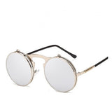 Round frame flip sunglasses - Heritage cosmetics and beauty care