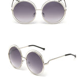 Round metal cutout sunglasses - Heritage cosmetics and beauty care