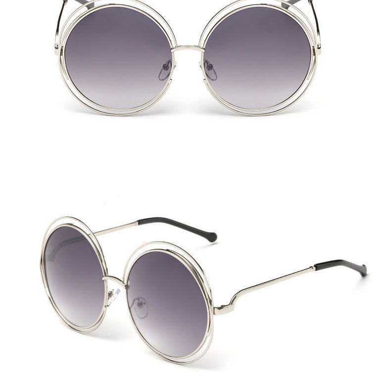 Round metal cutout sunglasses - Heritage cosmetics and beauty care