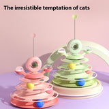 4 Levels Cat Toy Tower Turntable Roller Balls Toys Interactive Intelligence Pets Toys Training Track Puzzle Funny Games Accessories Pet Products - Heritage cosmetics and beauty care