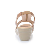 Wedge heel hollow female sandals mid-heel mother sandals - Heritage cosmetics and beauty care