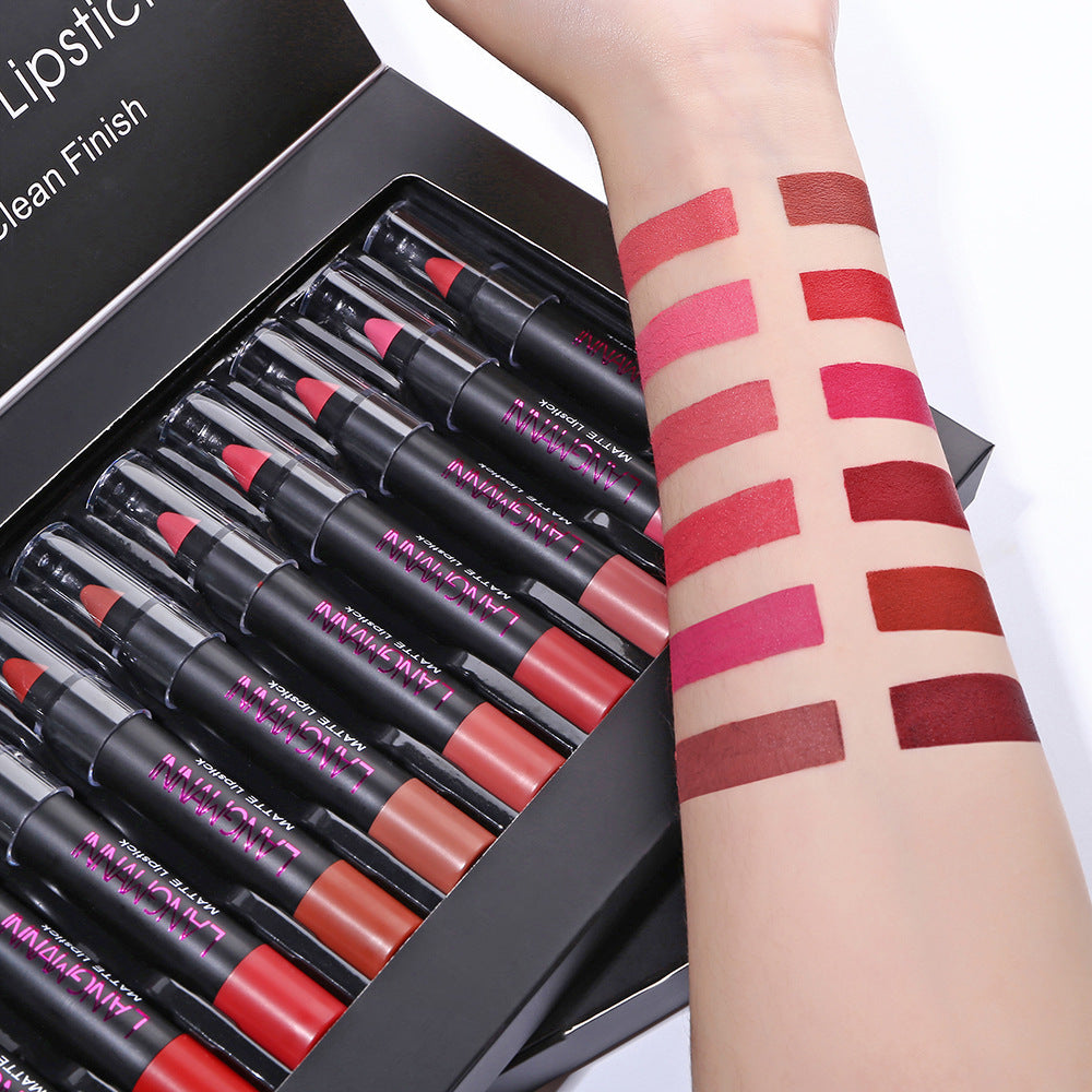 12 PCs Lipstick Kit Long Lasting Matte Set Lipstick - Heritage cosmetics and beauty care