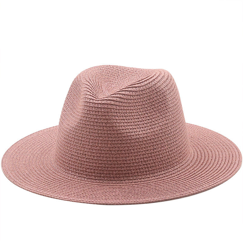 Large-Brimmed Straw Hat Men'S And Women'S Beach Jazz Hats - Heritage cosmetics and beauty care