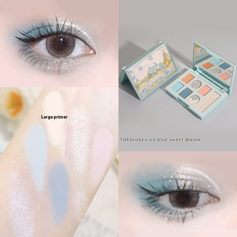 Students Makeup Blue Petals Eye Shadow Plate Matte Shimmer - Heritage cosmetics and beauty care