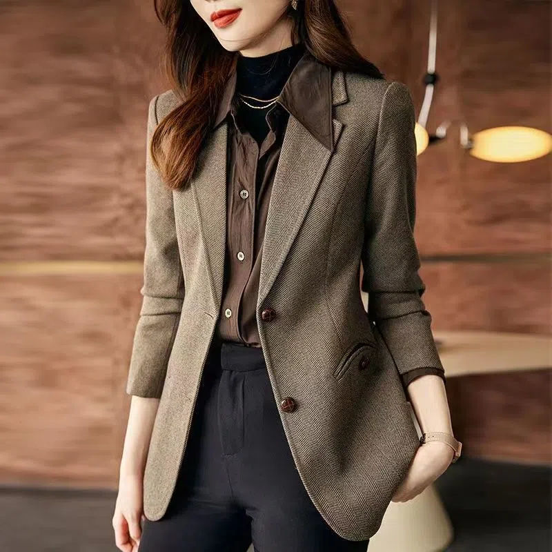 Fashion Personality Woolen Blazer Women - Heritage cosmetics and beauty care