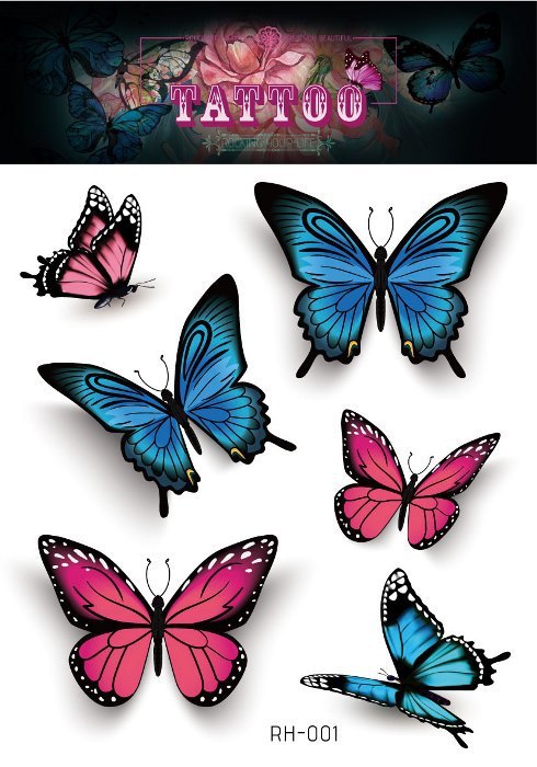 Waterproof Temporary Tattoo Sticker Small Butterfly Body Art Fake Tattoo Flash Tattoo Clavicle Female - Heritage cosmetics and beauty care