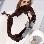 Brown Leather Cross Bracelets - Heritage cosmetics and beauty care