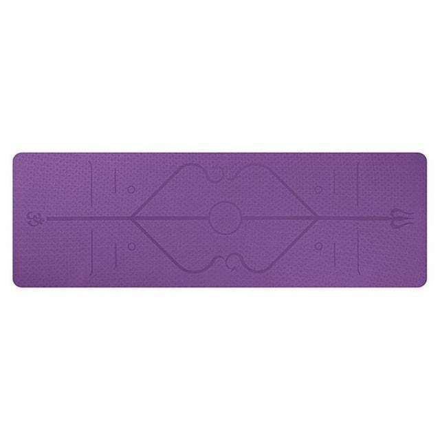 Non Slip TPE Yoga Mat Position Line Beginner - Heritage cosmetics and beauty care