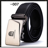 Two-layer leather belt business men's smooth automatic buckle leather belt - Heritage cosmetics and beauty care