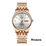 Women Dress Watch Rose Gold Stainless Steel WLISTH Brand Fashion Ladies Wristwatch Week Date Quartz Clock Female Luxury Watches - Heritage cosmetics and beauty care