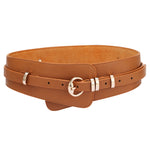 Women's Leather Litchi Pin Buckle Style Wide Belt - Heritage cosmetics and beauty care