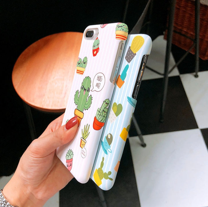 Compatible With Apple, USLION Green Cactus Case For I  Plus Flower Cartoon Animal Phone Cases For  Matte Hard PC Back Cover Heritage cosmetics and beauty care