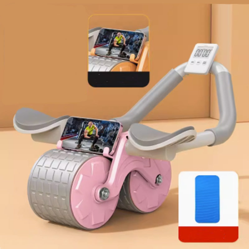 Beginner's Automatic Rebound Belly Wheel Fitness Equipment - Heritage cosmetics and beauty care