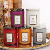 Embossed Glass Fragrance Handmade Gift Aromatherapy Soy Candles - Heritage cosmetics and beauty care