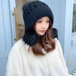 Women's Trendy Hats Sweet And Cute Three Balls Wool - Heritage cosmetics and beauty care