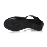 Wedge heel hollow female sandals mid-heel mother sandals - Heritage cosmetics and beauty care