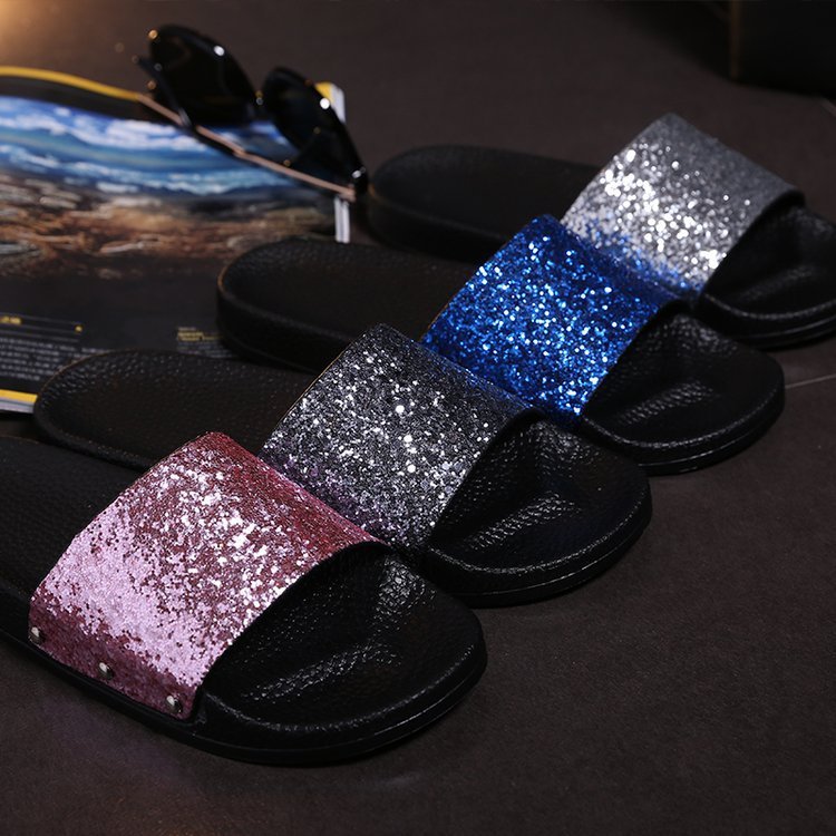 Studded sequin slippers - Heritage cosmetics and beauty care