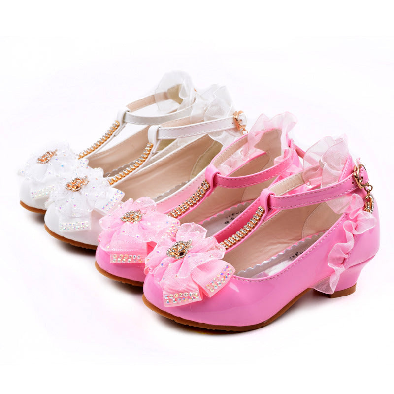 Children's leather shoes girls' high heels - Heritage cosmetics and beauty care