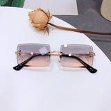 Women's rimless gradient sunglasses - Heritage cosmetics and beauty care