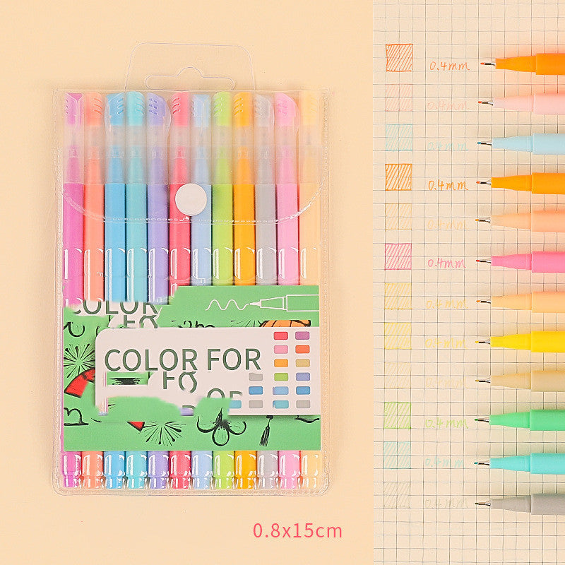 Set Of  For Students To Take Notes With Korean Retro Colored Pens - Heritage cosmetics and beauty care