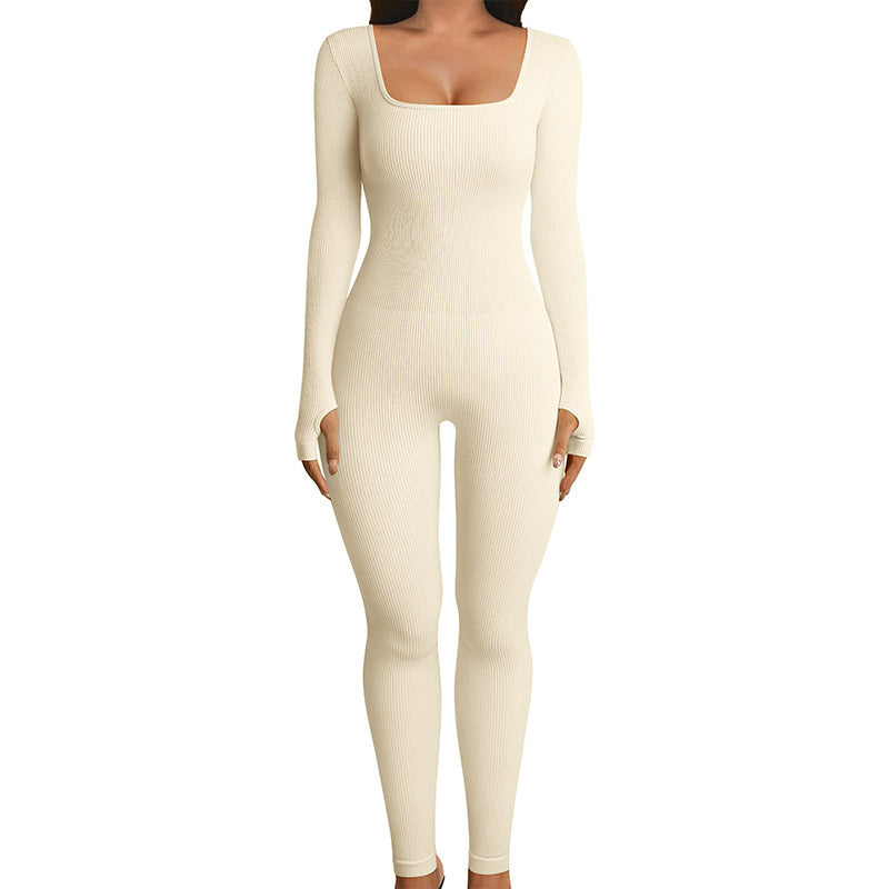 Seamless Jumpsuit Long Sleeve Shapewear Hip Lift Yoga Jumpsuit Sports Jumpsuit Bodysuits - Heritage cosmetics and beauty care