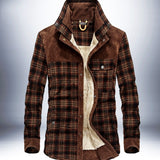 Winter Jacket Men Thicken Warm Fleece Jackets Coats Pure Cotton Plaid Jacket Military Clothes - Heritage cosmetics and beauty care