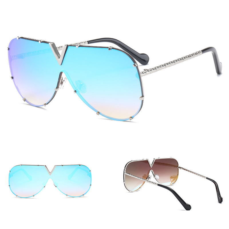 Sunglasses, men, women, men and women, sunglasses, frameless, rivet, personality glasses - Heritage cosmetics and beauty care