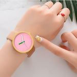 Women Watch Gray Contrast Leather Quartz Watch Women Watches Lovers Unisex Casual Ladies Wrist Watch Clock Relogio Feminino - Heritage cosmetics and beauty care