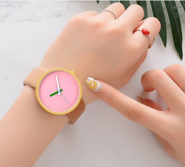 Women Watch Gray Contrast Leather Quartz Watch Women Watches Lovers Unisex Casual Ladies Wrist Watch Clock Relogio Feminino - Heritage cosmetics and beauty care