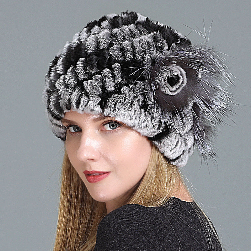 European And American Women's Fur Knitted Hats - Heritage cosmetics and beauty care