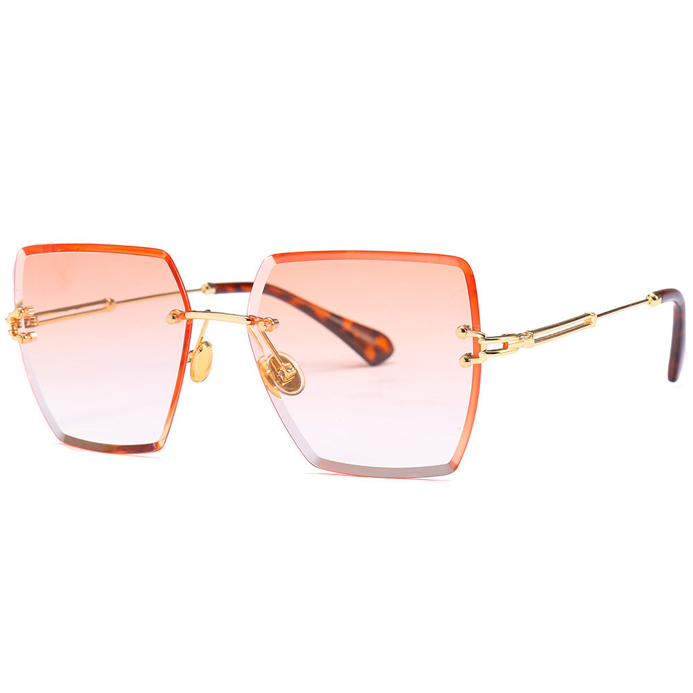 Frameless Trimmed Square Sunglasses - Heritage cosmetics and beauty care