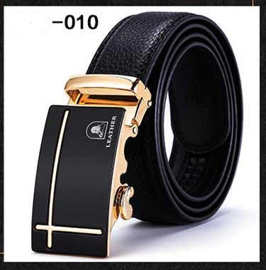 Two-layer leather belt business men's smooth automatic buckle leather belt - Heritage cosmetics and beauty care