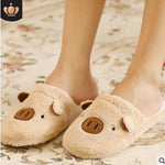 Couple models cartoon pig cotton slippers month cotton slippers home floor soft slippers warm - Heritage cosmetics and beauty care