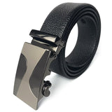 Scratch-resistant Edging Microfiber Belt Men's Automatic Buckle With Lychee Pattern - Heritage cosmetics and beauty care