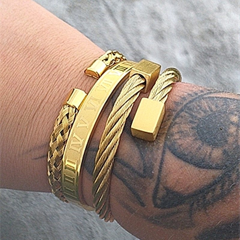 Three stainless steel bracelets - Heritage cosmetics and beauty care