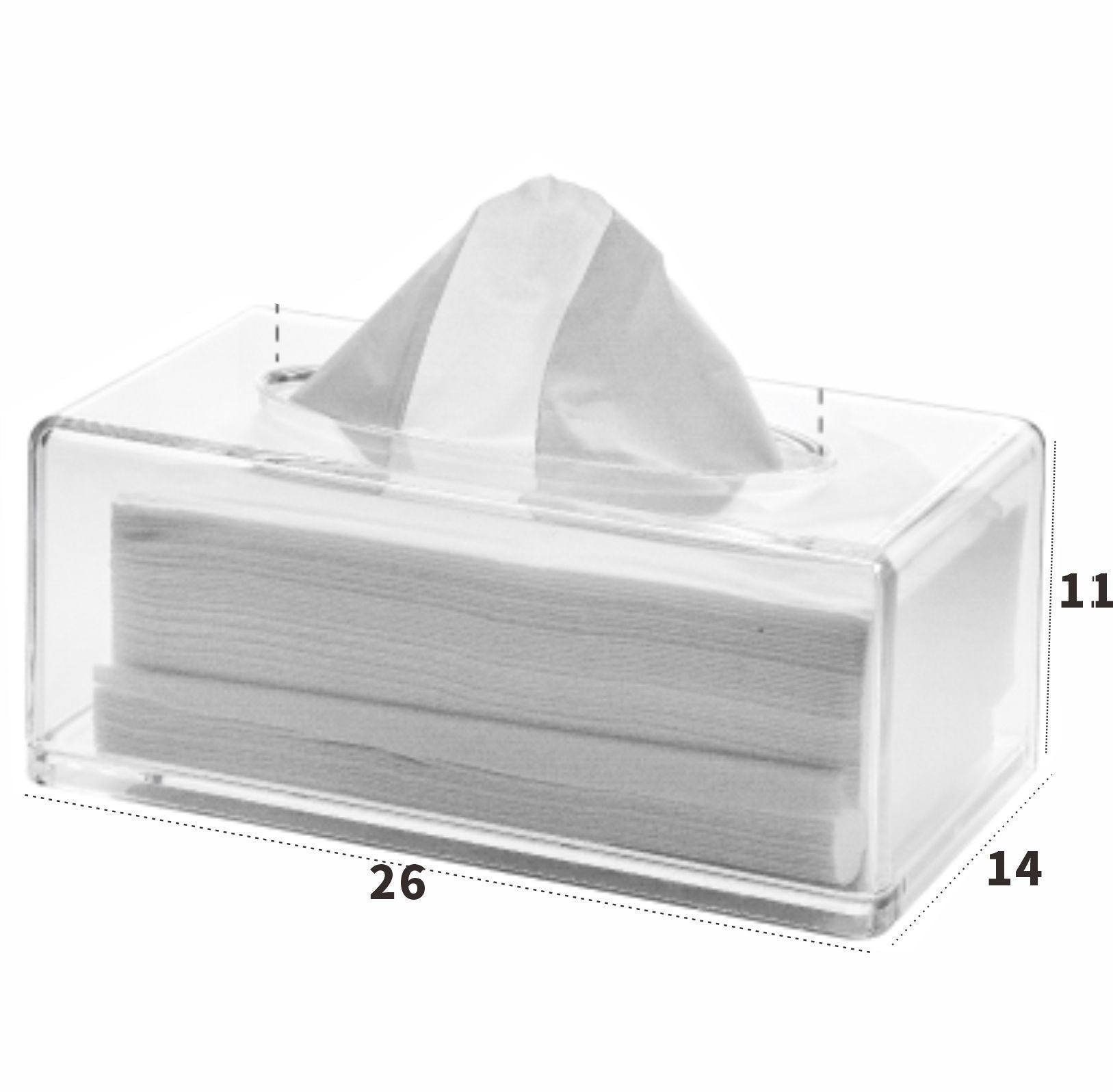 Transparent Acrylic Tissue Box Paper Extraction Box - Heritage cosmetics and beauty care