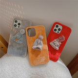 Autumn And Winter Plush Phone Case Candy Color Heritage cosmetics and beauty care