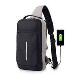 Anti-theft USB charging chest bag with you - Heritage cosmetics and beauty care