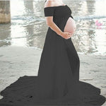 Elegant Maternity Gown Split Front Photography Dress - Heritage cosmetics and beauty care