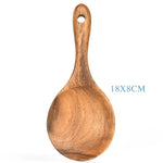 Teak Natural Wood Tableware Spoon Ladle Turner Rice Colander Soup Skimmer Cooking Tool Sets Spoon Scoop Kitchen Tools Gadgets - Heritage cosmetics and beauty care