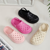 Cross-woven Clogs Shoes Summer Platform Baotou Dual-use Slippers Outdoor Garden Indoor Floor Bathroom Cozy Slipper Women House Shoes - Heritage cosmetics and beauty care