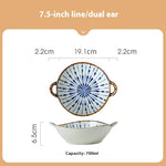 Binaural Soup Household Vintage Noodle Bowl Ramen Ceramic Big Soup Basin Tableware - Heritage cosmetics and beauty care