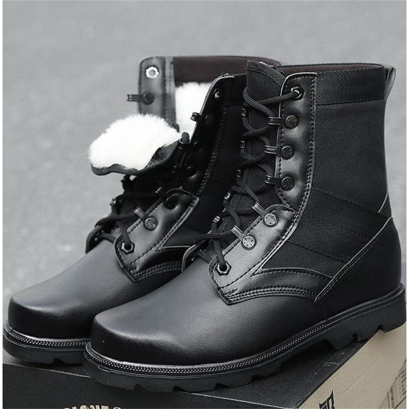 Combat wool boots outdoor tooling boots - Heritage cosmetics and beauty care