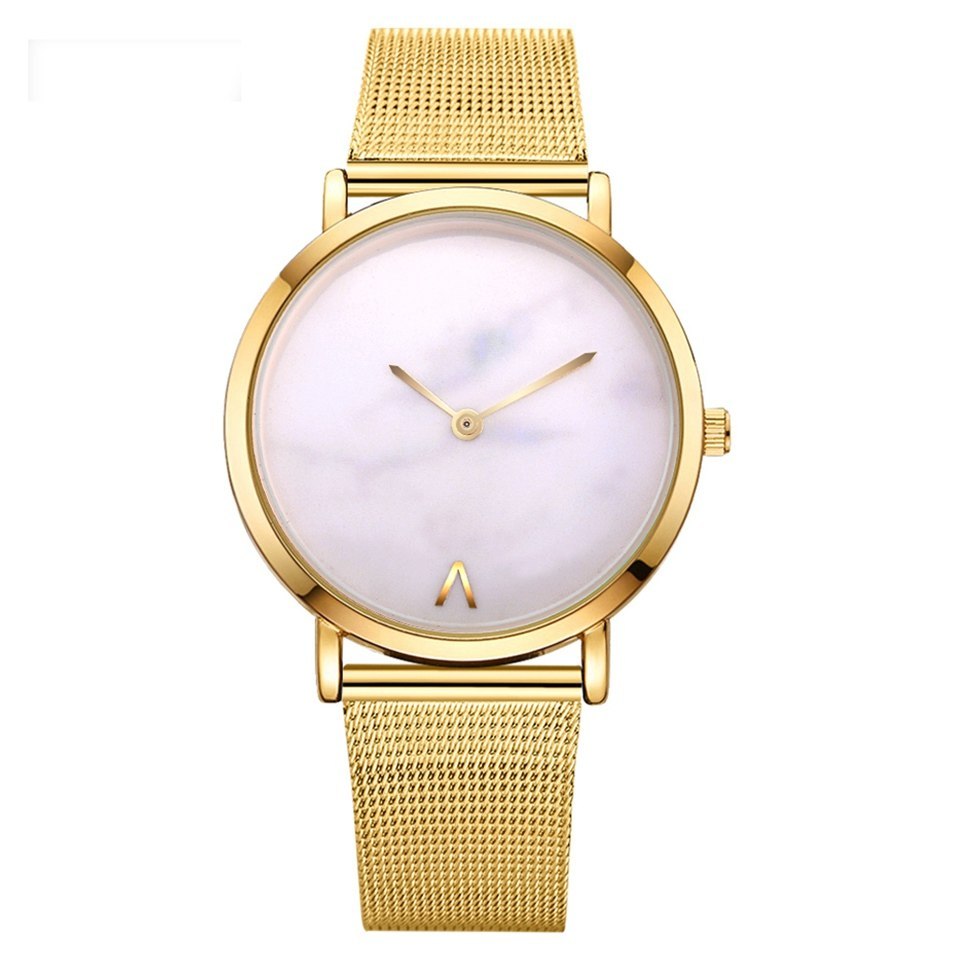 Vansvar fashion brand silver and gold mesh band creative marble wristwatch casual women quartz watches gift relogio feminino - Heritage cosmetics and beauty care